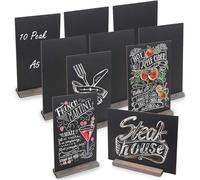 JMIATRY 10 Pcs Ardoise Craie A5, Tableau Ardoise-22.5×15.3cm, Petit Tableau Noir Mini Panneau d’Affichage pour Anniversaire Mariage Bar Café Boulangerie Fête