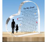 JMIMO Cadeau d'anniversaire pour papa, cadeau d'anniversaire, plaque en acrylique pour papa, Noël, fête des pères, cadeau idéal pour papa