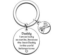 JMIMO Porte-clés « Daddy » avec inscription « Daddy » et « Daddy » - Cadeau de fête des pères pour papa, anniversaire, Noël
