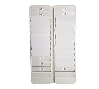 JMIUHACOU Porte-cartes, 24 poches, plastique durable, pour cartes d'identité, cartes de chambre, cartes VIP et autres cartes d'identification, comprend des étiquettes autocollantes (24 emplacements)