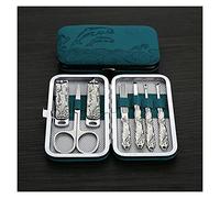 JMKJMJP Coupe-ongles pour manucure et pédicure Outils de manucure et pédicure en acier inoxydable Bleu Dauphin Coupe-ongles Kit de toilettage Ensemble coupe-ongles (couleur : B) (laiton)