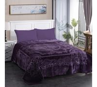 JML Couverture polaire king size en vison coren lourd 218,4 x 240,3 cm - 9 kg - Simple pli doux et chaud - Couverture en vison paisse imprime