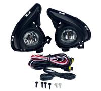 JMOLXURI Avant Feu Antibrouillard Pour Mazda 2 DJ DL 2017-2019 Ensemble Phares Antibrouillard Pare Choc Avant Kit LED Clignotant Feux Anti Brouillard(Black)