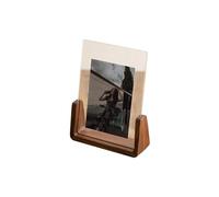 JMORCO Cadre Chat Cadre Photo Transparent en Forme de U 6/7/8 Pouces, for décoration Bureau, Support d'affichage Bois(B no Paper,12.7 17.8cm)