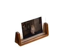 JMORCO Cadre Chat Cadre Photo Transparent en Forme de U 6/7/8 Pouces, for décoration Bureau, Support d'affichage Bois(D no Paper,10.2 15.2cm)