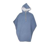 JMORCO Couverture de fauteuil roulant, cape de fauteuil roulant, pour personnes âgées, écharpe universelle escamotable avec capuche, poncho d'hiver, cape doublée, demi-couverture (bleu)