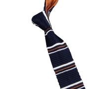 JMORCO Cravate Homme Cravates en Tricot Cravate décontractée for garçons et Filles, Cravate rayée tricotée, Cravate de Mariage for marié, vêtements de Cou for Hommes(White)