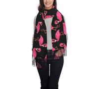Jmorco Écharpe tour pour femme, châle léger, chaud et épais, imprimé, Joli flamants roses, taille unique