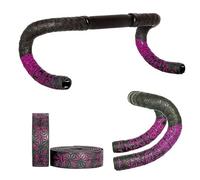 JMORCO Guidoline Bande de Barre de vélo de Route Bandes de Guidon de Couleur dégradée EVA/PU Bande d'enveloppe Anti-Vibration Souple Bande de Barre Durable (Color : B-Black Rose Red)