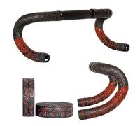 JMORCO Guidoline Bande de Barre de vélo de Route Bandes de Guidon de Couleur dégradée EVA/PU Bande d'enveloppe Anti-Vibration Souple Bande de Barre Durable (Color : B-Black Red)