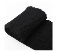 JMORCO Poignets Pull en Laine tricotée Fine et Douce de 12CM, côtes Extensibles, Encolure, Poignets, Ourlet allongé, Accessoires for vêtements, Bricolage(Black)