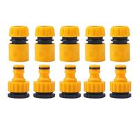 JMORCO Raccord Tuyau Arrosage Connecteur fileté 10 pièces, connecteur Rapide for Robinet de Tuyau 3/4 et 1/2 Pouces, Adaptateur for d'arrosage Jardin