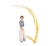 JMORCO Ruban Gymnastique Banderole de Danse 4 m, en Soie véritable, for la Gymnastique, Le Ventre, avec Tige, culte et l'adoration(Color-15,1PCS)