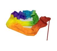 JMORCO Ruban Gymnastique Banderole de Danse 4 m, en Soie véritable, for la Gymnastique, Le Ventre, avec Tige, culte et l'adoration(Color-10,1PCS)