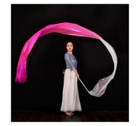 JMORCO Ruban Gymnastique Banderoles de Danse, Gymnastique, Performance Artistique, Spectacle Talents, Accessoires, banderoles en Polyester avec Tige, éloges sur scène(White-Rose)