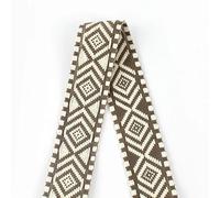 JMORCO Sangle Couture Sangle en Coton Jacquard coloré, 5 mètres, 38mm, Ruban en Toile, Sangle d'épaule for Sac, vêtements, Accessoire de Couture (Color : RD603-Coffee)