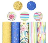 JMORCO Simili Cuir Motif Animal Floral imprimé Feuille de Similicuir synthétique Bricolage Faisant des arcs de Cheveux à la Main Artisanat Cadeau fête décor Vinyle. (Color : 1103102001)