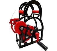 JMOUZHG Enrouleur de bobine de filament 3D à double usage, manivelle à la main/électrique, haute efficacité, pour soudeurs d'impression 3D (rouge)