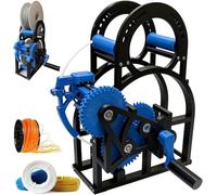 JMOUZHG Enrouleur de bobine de filament 3D à double usage, manivelle à la main/électrique, haute efficacité, pour soudeurs d'impression 3D (bleu)