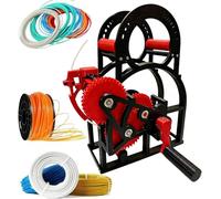 JMOUZHG Enrouleur de filament 3D à manivelle - Enroulement efficace pour bobines de 20 cm, optimisation des matériaux d'impression 3D, pour les amateurs d'impression 3D (rouge)