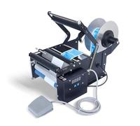 JMOUZHG Étiqueteuse électrique de bouteilles rondes avec pédale, hauteur maximale d'étiquette: 155 mm/30 pcs/min Étiquetage Spped, pour petite production