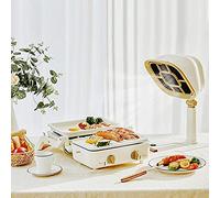JMOUZHG Hotte aspirante de Cuisine Portable,Mini hotte de cuisinière de Bureau,Réglable à 66°,Réglage de la Hauteur à 6 Segments,Cadeau pour Un ami,Crème (Cream)