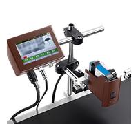 JMOUZHG Imprimante à jet d'encre industrielle, machine de codage automatique en ligne de 12,7 mm/25,4 mm pour code à barres/numéro de lot (T6)