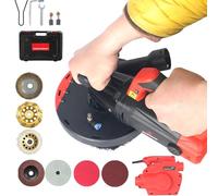 JMOUZHG Kit de meuleuse à béton, avec Protection pour Extraction des poussières et meule en Diamant, ponçage sans Joint à 90° pour Sol, Mur, adhésif.