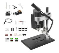 JMOUZHG Kit de Support de perceuse à Colonne électrique Mini, Machine à percer Domestique 8000 TR/Min, Vitesse Variable 7 Vitesses, pour métal, Bois, Bricolage, Bijoux