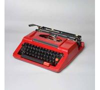 JMOUZHG Machine à écrire Manuelle rétro, Machine à écrire Vintage à Utilisation Normale, Ajustement Écrivez des Romans dans Les Profondeurs de la Jungle, Disponible (Red)