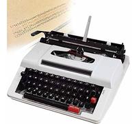 JMOUZHG Machine à écrire Manuelle rétro, Machine à écrire Vintage à Utilisation Normale, Ajustement Écrivez des Romans dans Les Profondeurs de la Jungle (White Blackkeyboard)