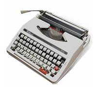 JMOUZHG Machine à écrire Vintage pour Flux nostalgique, Machine à écrire Manuelle rétro à l'ancienne Machine à écrire Portable Traditionnelle (White)