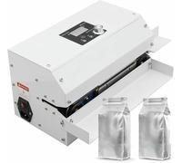 JMOUZHG Machine à sceller en continu, scelleuse à Bande avec contrôle numérique de la température, scelleuse Automatique compacte pour Aliments