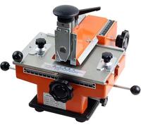 JMOUZHG Machine de marquage de plaques métalliques, Petite Machine Manuelle Semi-Automatique pour plaques en Acier Inoxydable, Aluminium et Acier, Outil de Codage (6MM)