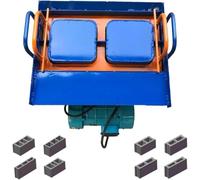 JMOUZHG Machine de pressage de Blocs entraînée par Un Moteur de Vibration électrique, Fabricant de Briques Manuel à formage Rapide pour des projets de Construction efficaces (2 Trous)