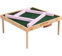 JMOUZHG Mahjong Set Mahjong Set Gathering Party Game Jeu Traditionnel Table Pliante Portable en Plein air Mahjong (22 * 14 * 30MM Rose)