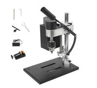 JMOUZHG Mini perceuse d'établi électrique avec kit de Support, Machine à percer de Table avec Vitesse Variable à 7 Vitesses, mandrin B10, pour métal, Bois, Bricolage
