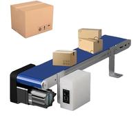 JMOUZHG Petite Bande transporteuse de Bureau, Voie de Chargement de convoyeur électrique, Vitesse du Moteur 1350-3000R / Min, pour la Transformation des Aliments (300mm*90mm)