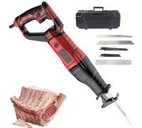 JMOUZHG Scie de Boucher électrique 4800W - Machine Commerciale de découpe d'os et de Viande, Corps Rotatif à 180 °, idéale pour la Viande et Les os congelés