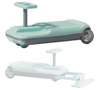 JMOUZHG Voiture électrique Go Kart Wiggle, Voiture Propre pour Enfants, Voiture Rechargeable à enfourcher, Nettoyeur de Sol pour vadrouille Go Carts (GreenSingleDrive)