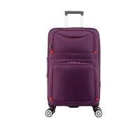 JMOZHCD Bagage à Main Oxford Tissu embarquement Valise à roulettes Grand Sac de Voyage avec Roues Fermeture éclair Valise à Bagages roulante (Purple 26 inch)