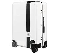 JMOZHCD Bagage Intelligent déverrouillage d'empreintes digitales boîtier de Chariot d'équitation Chargement de téléphone Portable Coque Rigide Suivi Automatique Appel clé APP contrôle Bagages (A)