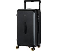 JMOZHCD Bagage Large de Grande capacité pour Les étudiants d'embarquement Bagages épaissi Mot de Passe Bagage à Coque Rigide Absorption des Chocs (Black)