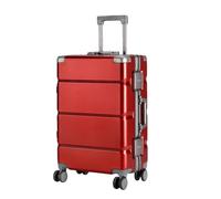 JMOZHCD Bagage Valise à poignée Large Bagage à Main Homme Femme PC Cadre aluminium boîtier de Chariot Camping boîte de Rangement (Red 22)