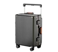 JMOZHCD Bagage Valise de Voyage de Grande capacité, poignée en Cuir à Large Bande, Chariot à roulettes Silencieux, Valise à Main (Gray9 22 inch)