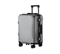 JMOZHCD Bagages de Voyage Valise élégante Cadre en aluminium boîtier de Chariot Petit Bagage de Cabine (Gray(Black Border) 28)