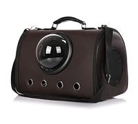 JMOZHCD Sac pour Animaux de Compagnie, Capsule Spatiale, Sac à Dos pour Chat, Coque Rigide Transparente, Coussinet Amovible, Bretelles réglables, adapté à la randonnée (C)