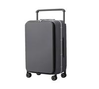 JMOZHCD Valise à poignée Large, Valise d'embarquement pour Hommes et Femmes, Valise de Voyage avec Cadre en aluminium, Valise à Main (Rock Gray 24 inch)