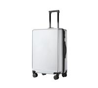 JMOZHCD Valise à roulettes avec Cadre en aluminium, Grande capacité, Mode, Cabine d'affaires, Voyage, Valise à roulettes Universelle, étui à Fermeture éclair (Silver Gray Zipper 22 inch)