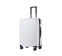 JMOZHCD Valise à roulettes avec Cadre en aluminium, Grande capacité, Mode, Cabine d'affaires, Voyage, Valise à roulettes Universelle, étui à Fermeture éclair (White Zipper 24 inch)
